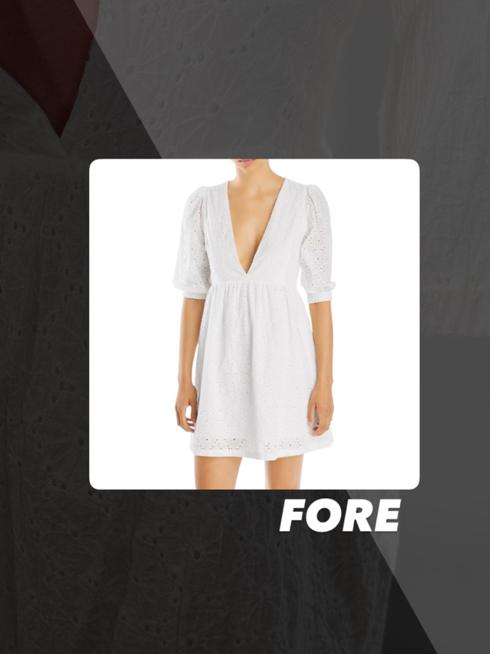 NWOT Fore Floral Eyelet Puff Sleeve Dress